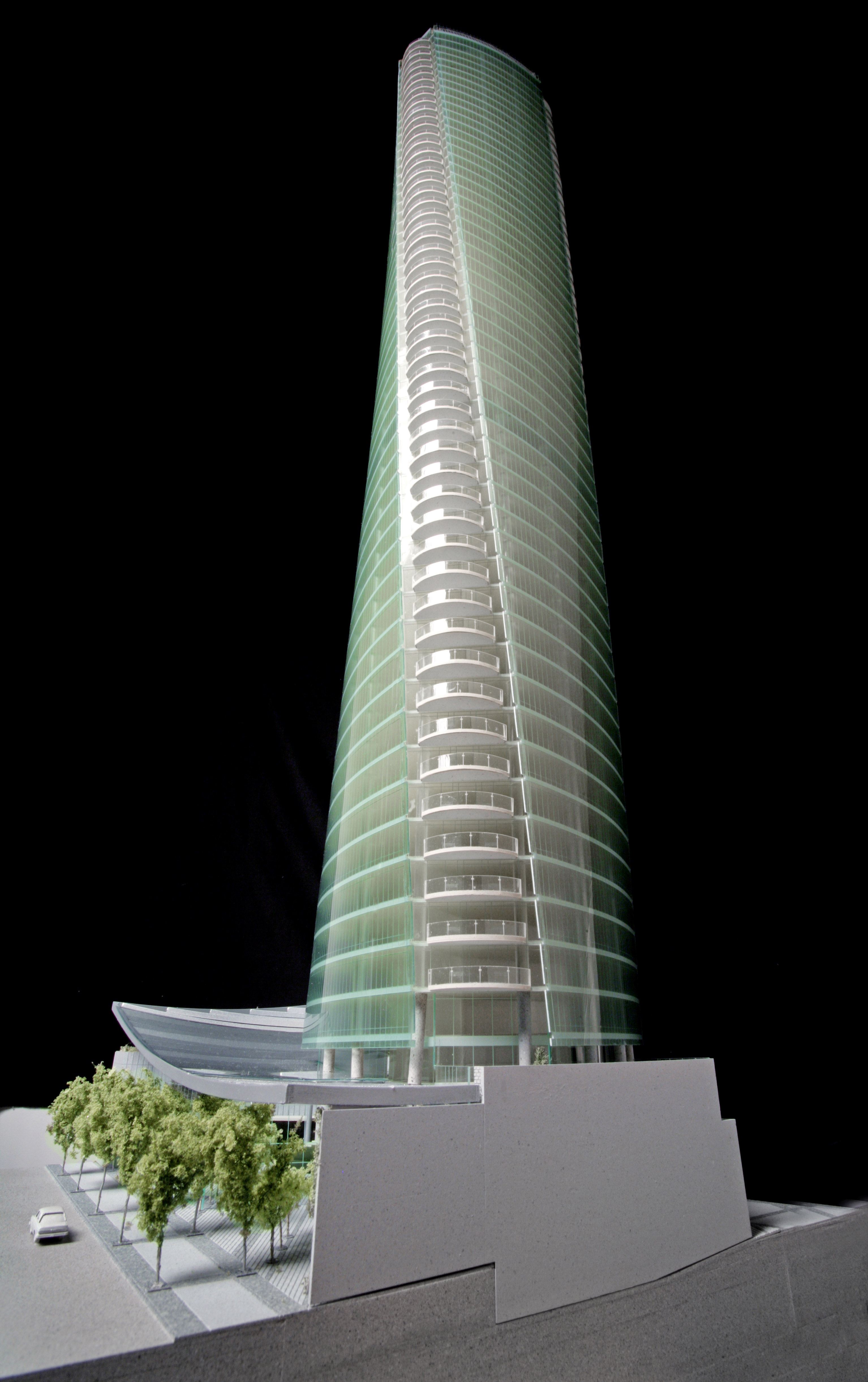 First initial scale model of twist building concept Georgia Tower